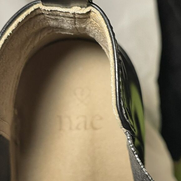 NAE Chelsea boots for women brogue Size11.5, 42 black vegan apple leather - Picture 6 of 7